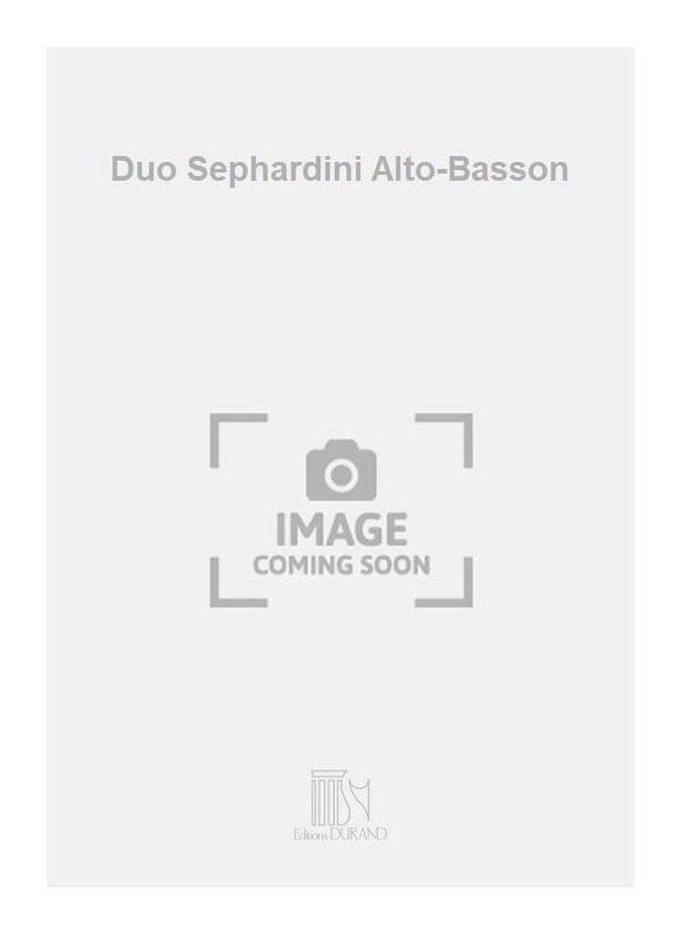 Duo Sephardini Alto-Basson
